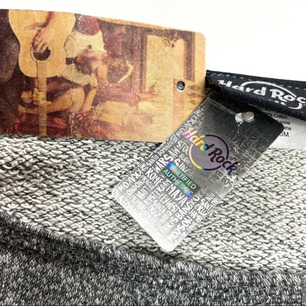 HARD Rock Cafe Seoul Classic French Terry Logo Pullover Sweatshirt in Gray New - Picture 6 of 7
